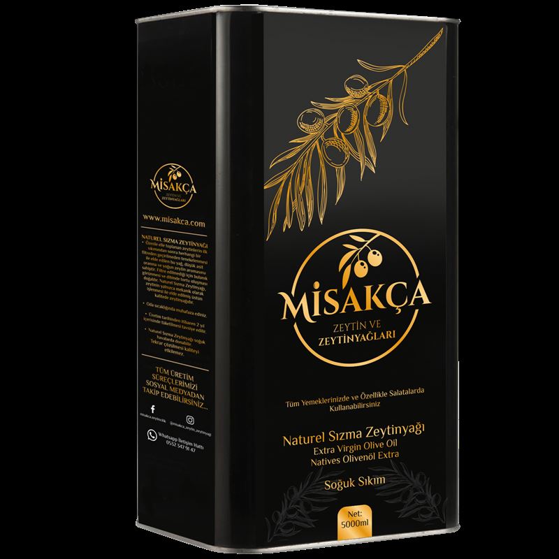 5 Lt Naturel Sızma Zeytinyağı / Extra Virgin Olive Oil / Natives Olivenöl Extra